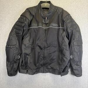 Bilt Men's Size XLT Tall Black Motorcycle Jacket BLM 3 Full Zip Padded